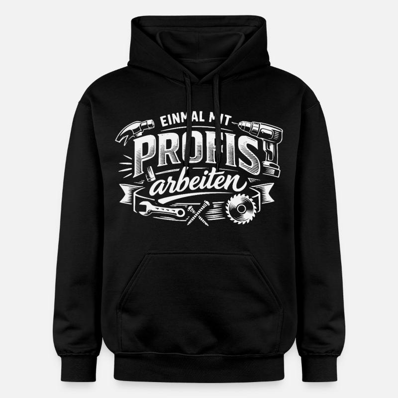 Einmal Mit Profis Arbeiten - Gildan Unisex Softstyle® Midweight Hoodie - Schwarz