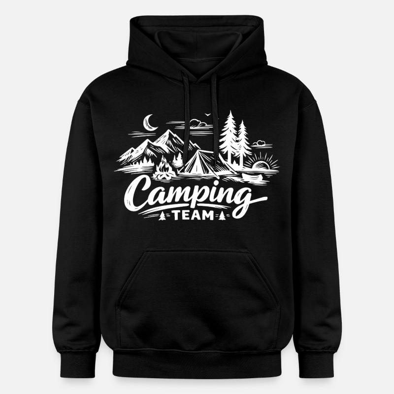 Tente d’équipe de camping - Sweat à capuche Softstyle® Gildan Unisexe - noir