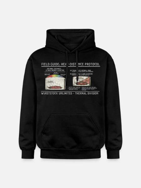 Sausage Heat Distance Protocol - Gildan Unisex Softstyle® Midweight Hoodie - black