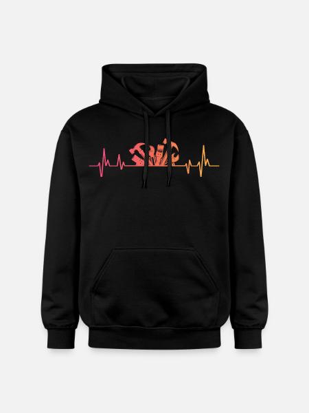 DIY Sunset Heartbeat DIY - Gildan Unisex Softstyle® Midweight Hoodie - black
