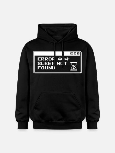 404 Sleep Not Found Pixel - Gildan Unisex Softstyle® Midweight Hoodie - black