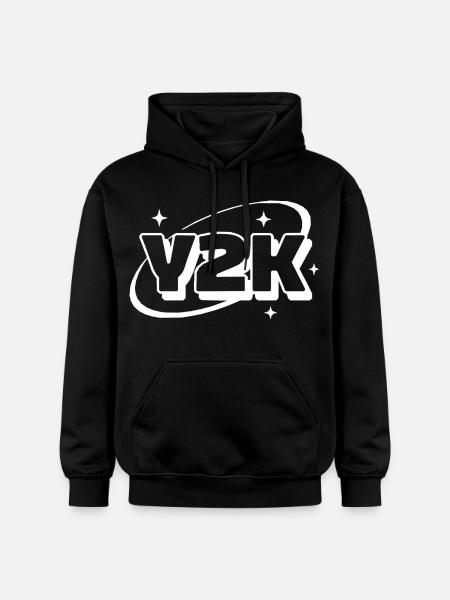 Y2K Neon Retro Stars - Gildan Unisex Softstyle® Midweight Hoodie - black
