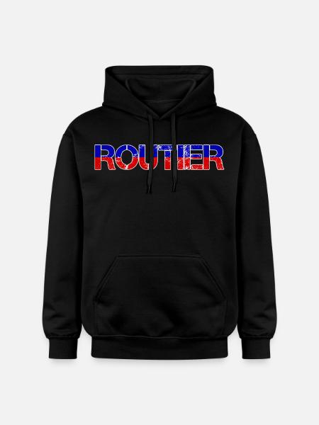 Routier Bleu Blanc Rouge - Sweat à capuche Softstyle® Gildan Unisexe - noir