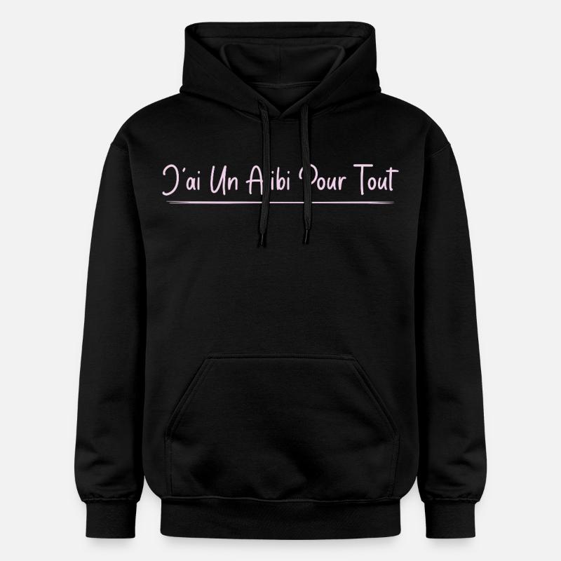 J’ai un alibi pour tout - Sweat à capuche Softstyle® Gildan Unisexe - noir