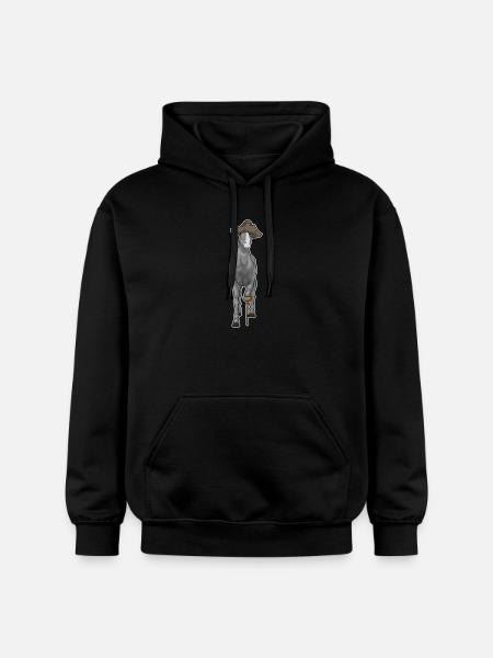 Cheval Pirate Jambe de bois - Sweat à capuche Softstyle® Gildan Unisexe - noir