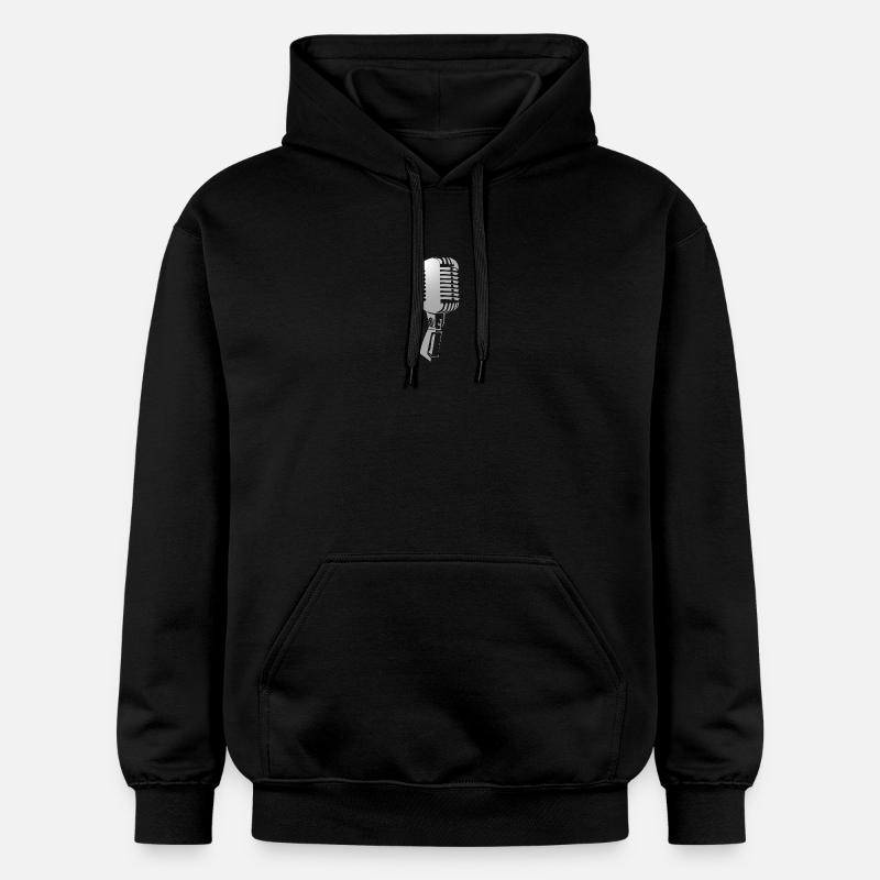 micro retro blanc - Sweat à capuche Softstyle® Gildan Unisexe - noir