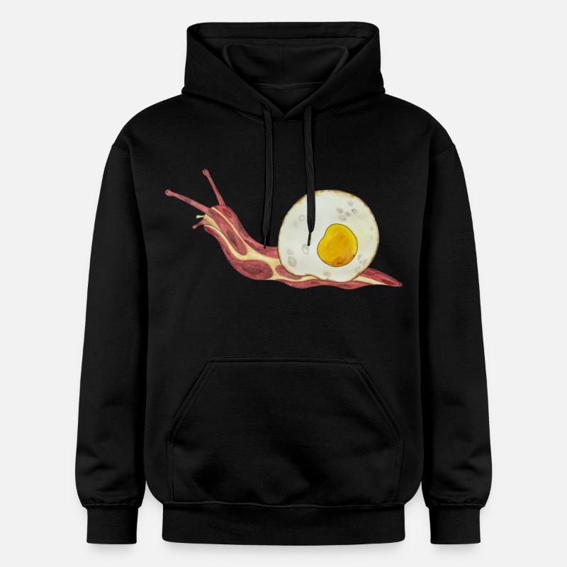 Baconschnecke Bacon and egg Spiegelei - Gildan Unisex Softstyle® Midweight Hoodie - Schwarz