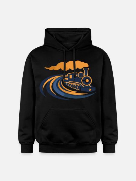 Lokomotive 90er Look - Gildan Unisex Softstyle® Midweight Hoodie - Schwarz