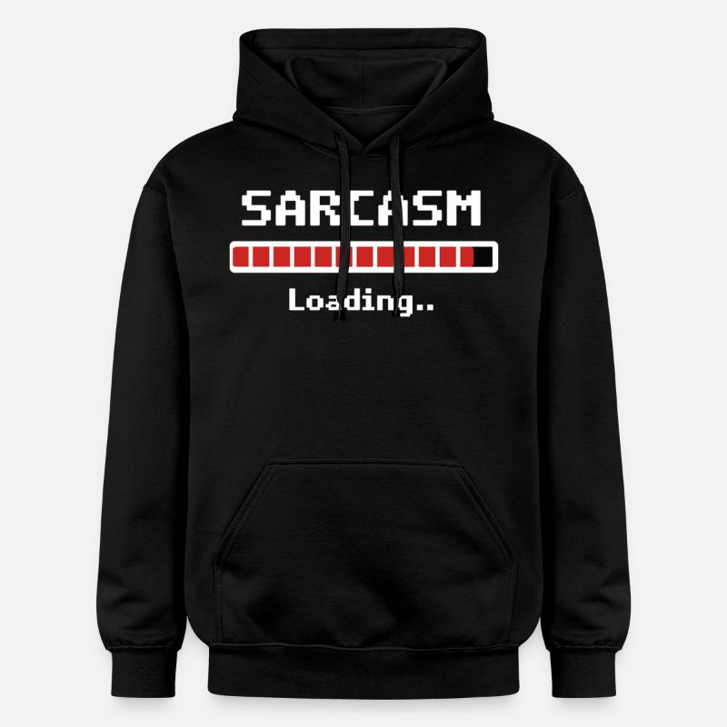 Sarcasm Loading Humor - Gildan Unisex Softstyle® Midweight Hoodie - black
