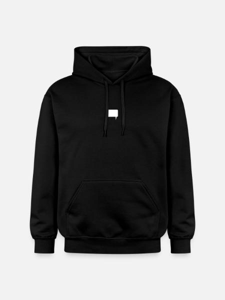 Speech bubble rectangle design - Gildan Unisex Softstyle® Midweight Hoodie - black