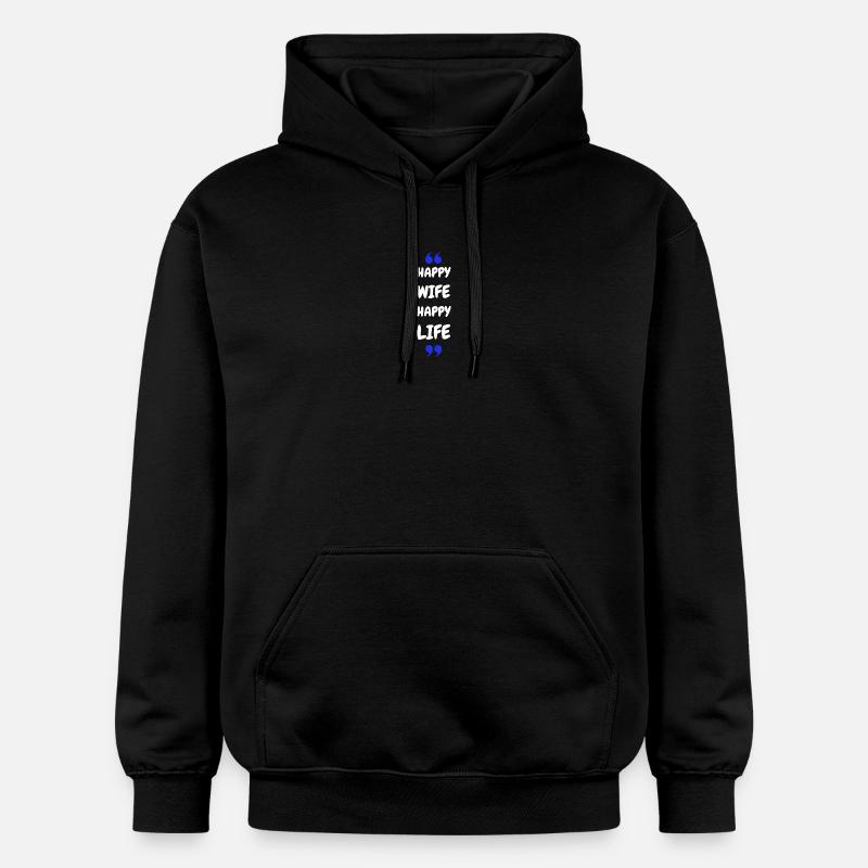 Femme Heureuse Vie Heureuse - Sweat à capuche Softstyle® Gildan Unisexe - noir