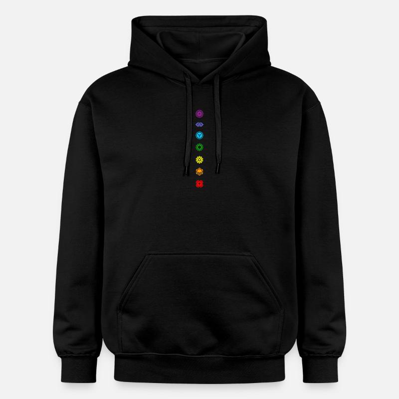 chakra - Sweat à capuche Softstyle® Gildan Unisexe - noir