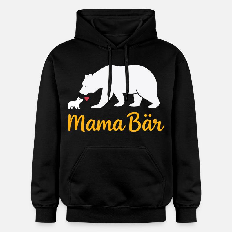 Future Maman MAMA BEAR Rétro Drôle - Sweat à capuche Softstyle® Gildan Unisexe - noir