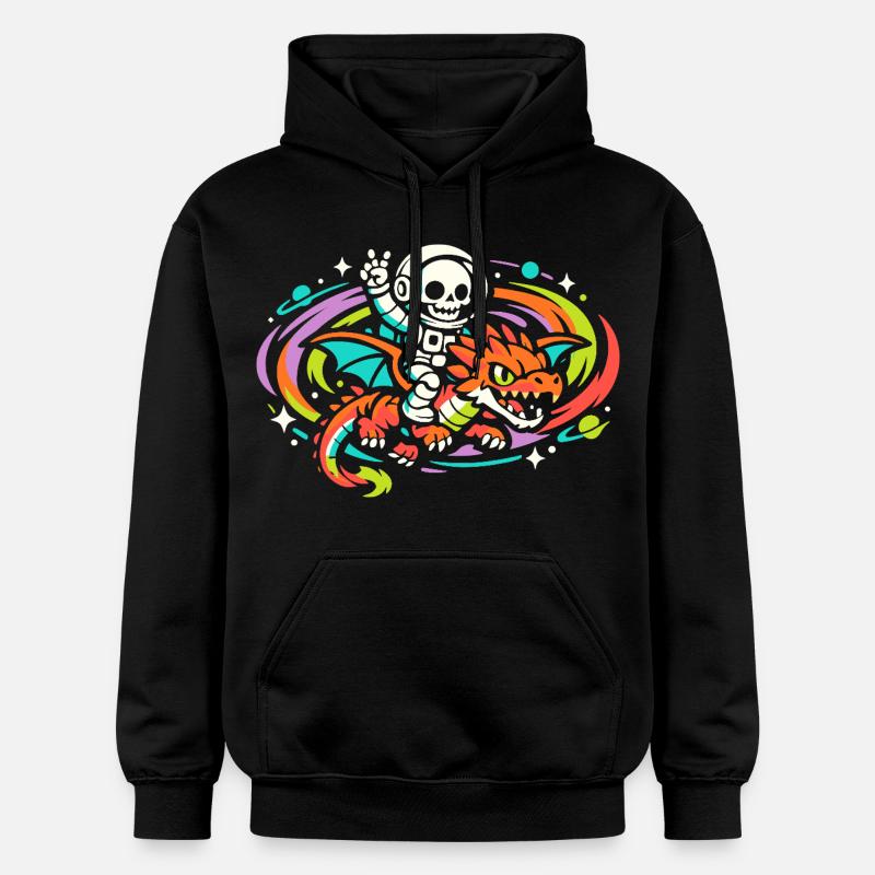 Dragon de l’Espace - Sweat à capuche Softstyle® Gildan Unisexe - noir