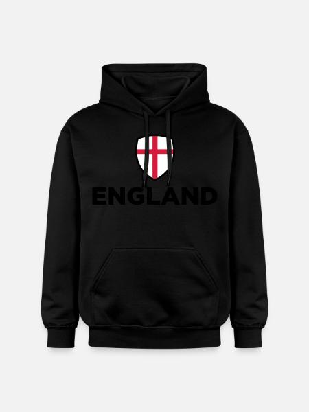 Drapeau national de l Angleterre - Sweat à capuche Softstyle® Gildan Unisexe - noir
