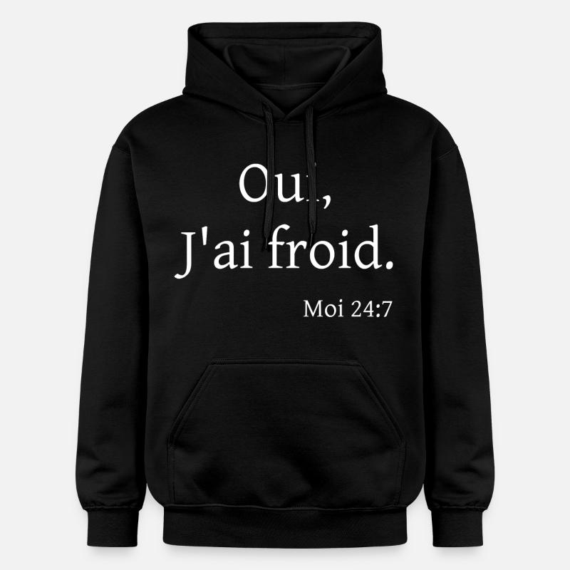 Oui, J'ai froid. Moi 24:7 - Sweat à capuche Softstyle® Gildan Unisexe - noir