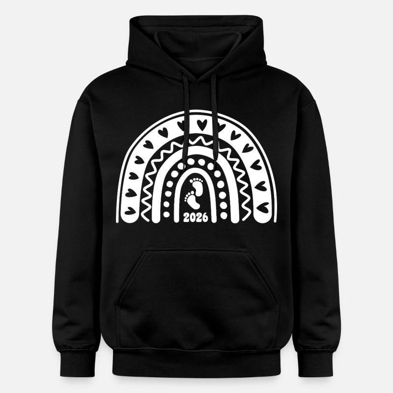 Quand l’amour devient vie - Bébé 2026 - Sweat à capuche Softstyle® Gildan Unisexe - noir