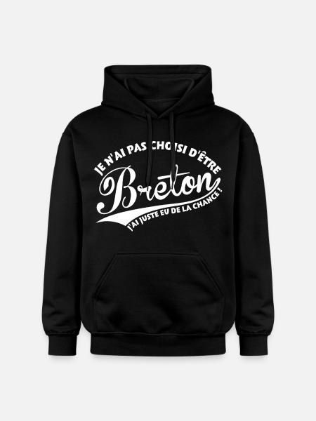 Breton chanceux - Sweat à capuche Softstyle® Gildan Unisexe - noir
