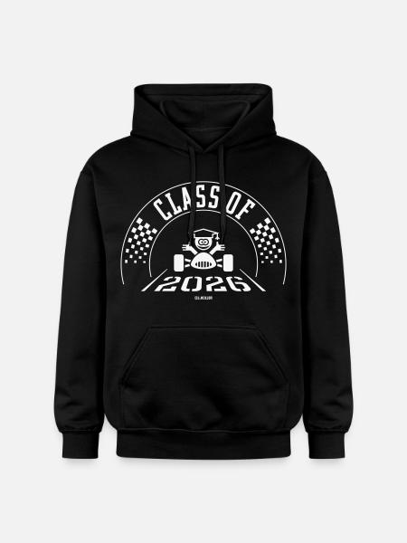 Class Of 2026 (Abschlussklasse Zieleinfahrt White) - Gildan Unisex Softstyle® Midweight Hoodie - Schwarz