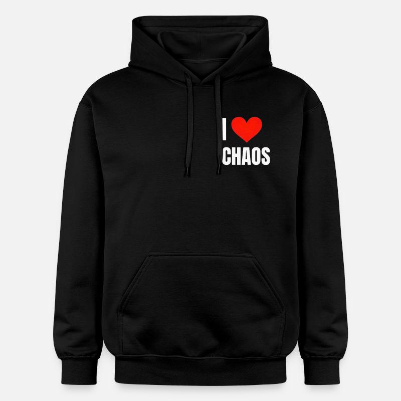 I ❤️ Le chaos - Sweat à capuche Softstyle® Gildan Unisexe - noir