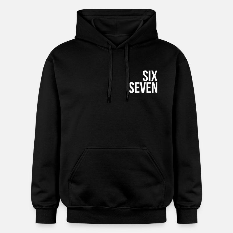 67 texte « six sept » - Sweat à capuche Softstyle® Gildan Unisexe - noir