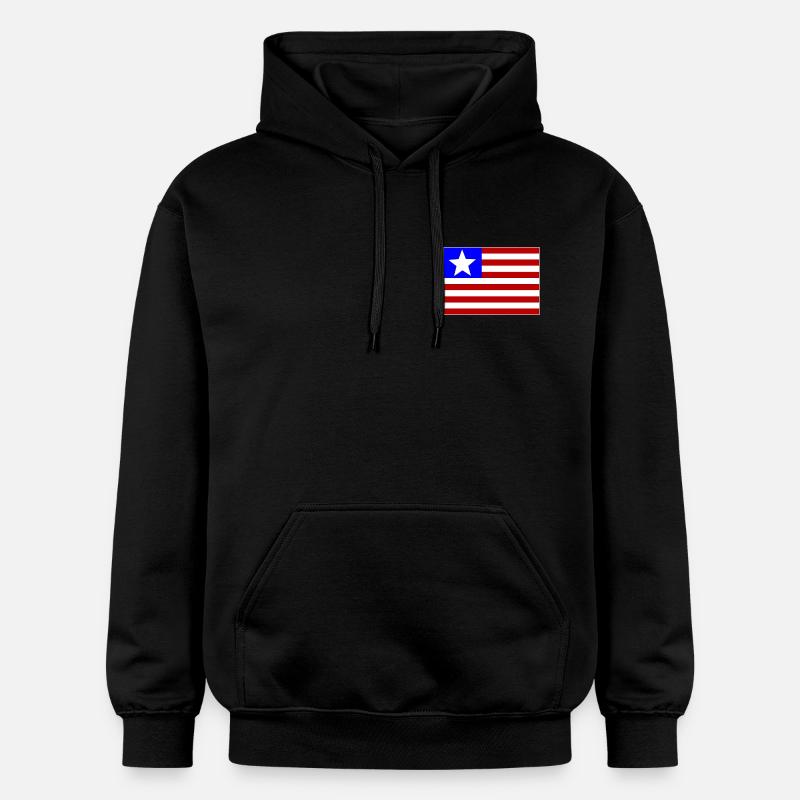 Liberia_Flagge_used - Sweat à capuche Softstyle® Gildan Unisexe - noir