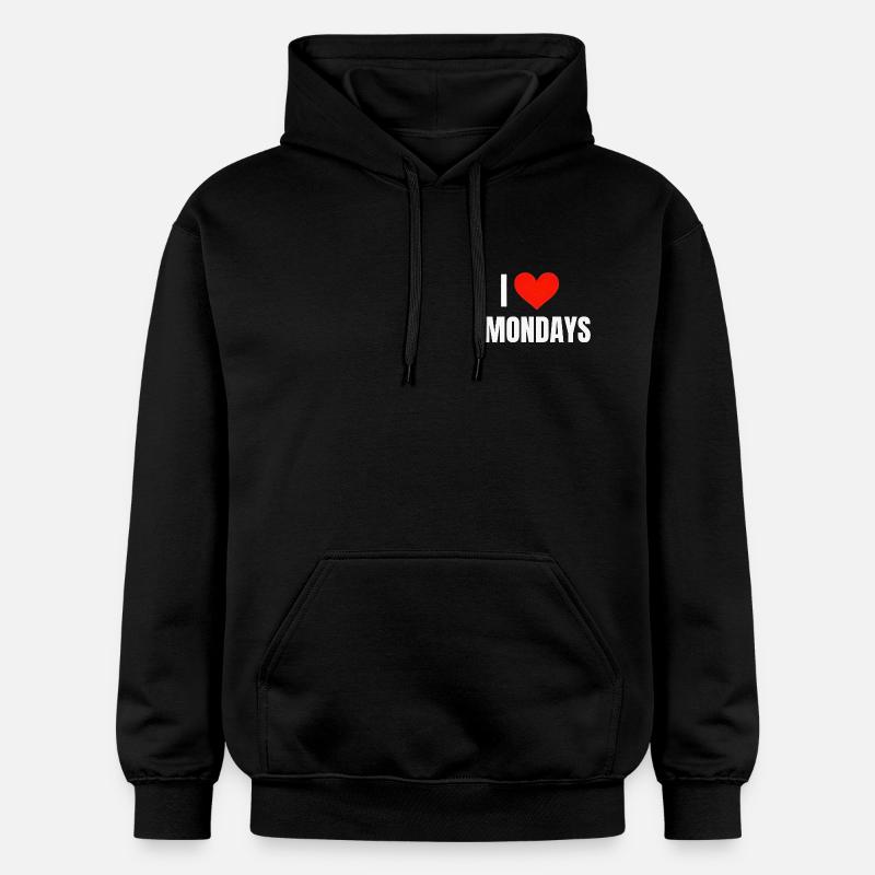 I ❤️ Lundis - Sweat à capuche Softstyle® Gildan Unisexe - noir
