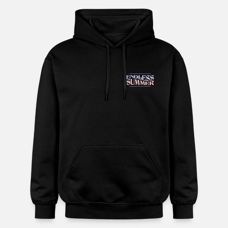 Endless Summer – Ambiance estivale rétro - Sweat à capuche Softstyle® Gildan Unisexe - noir