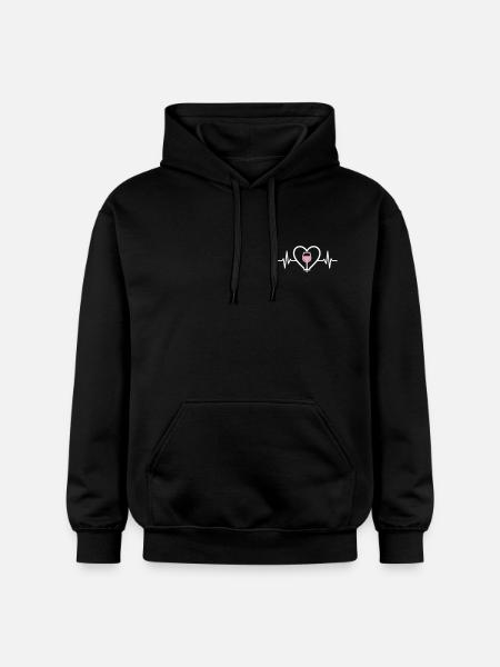 Heart + Rosé Wine – Passion Rosé - Gildan Unisex Softstyle® Midweight Hoodie - black