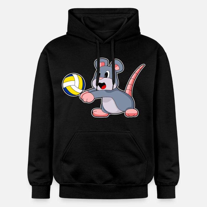 Volleyball de souris - Sweat à capuche Softstyle® Gildan Unisexe - noir