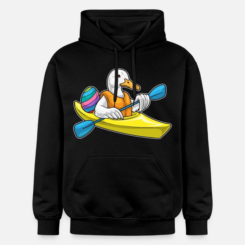 Duck Easter Kayak - Gildan Unisex Softstyle® Midweight Hoodie - black