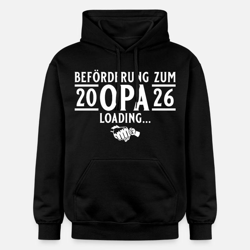 Opa 2026 loading - Werdender Großvater - Gildan Unisex Softstyle® Midweight Hoodie - Schwarz
