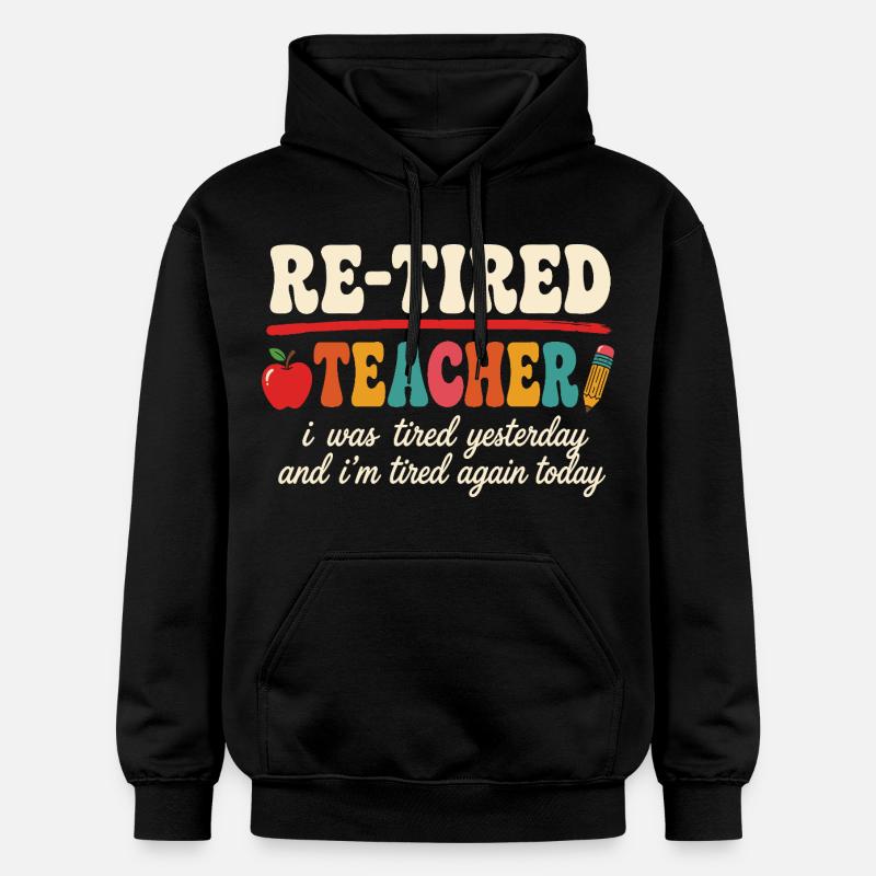 Professeur sarcastique refatigué à la retraite - Sweat à capuche Softstyle® Gildan Unisexe - noir