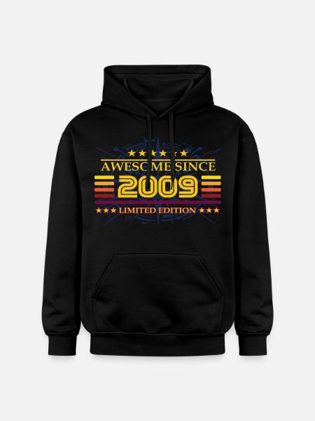 Awesome since 2009 Limited Edition - Gildan Unisex Softstyle® Midweight Hoodie - Schwarz