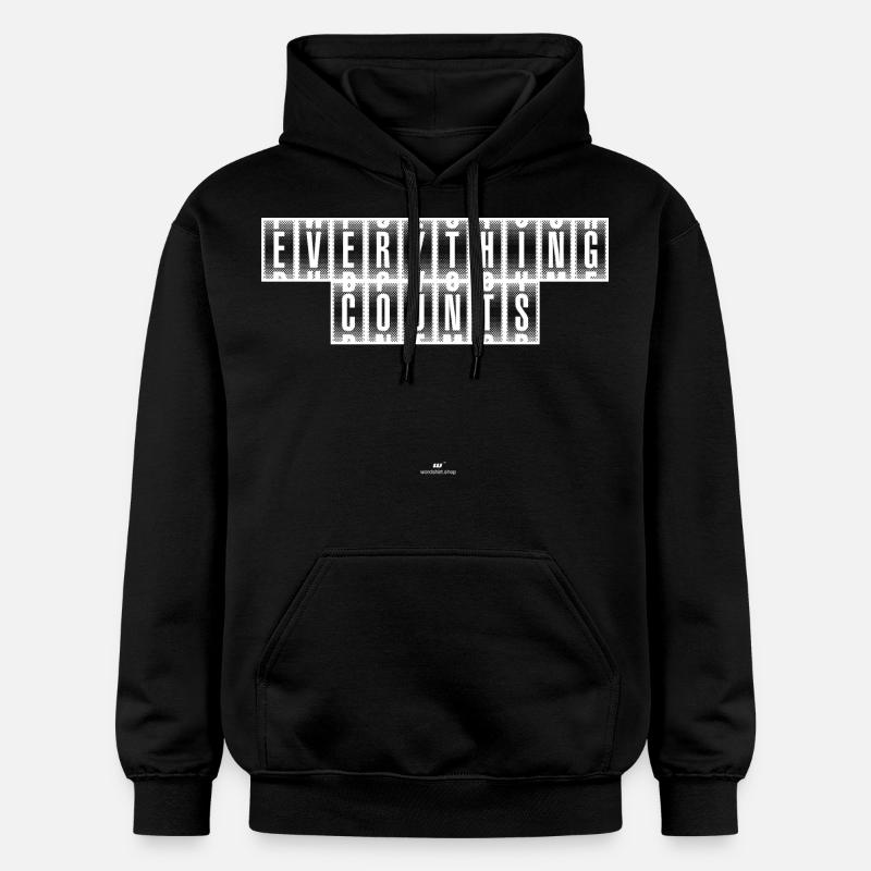 Everything Counts white - Gildan Unisex Softstyle® Midweight Hoodie - black