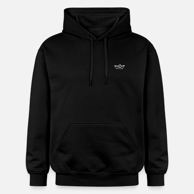 Weißes Boot, Schiffchen, Geschnkidee - Gildan Unisex Softstyle® Midweight Hoodie - Schwarz