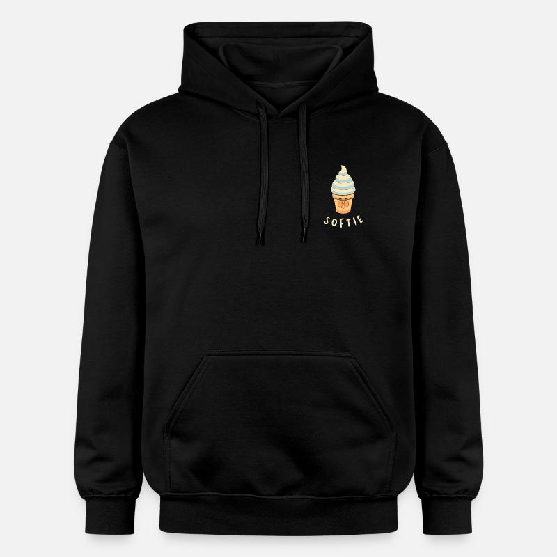 Softie Softeis Comic Icecream Lover - Sweat à capuche Softstyle® Gildan Unisexe - noir