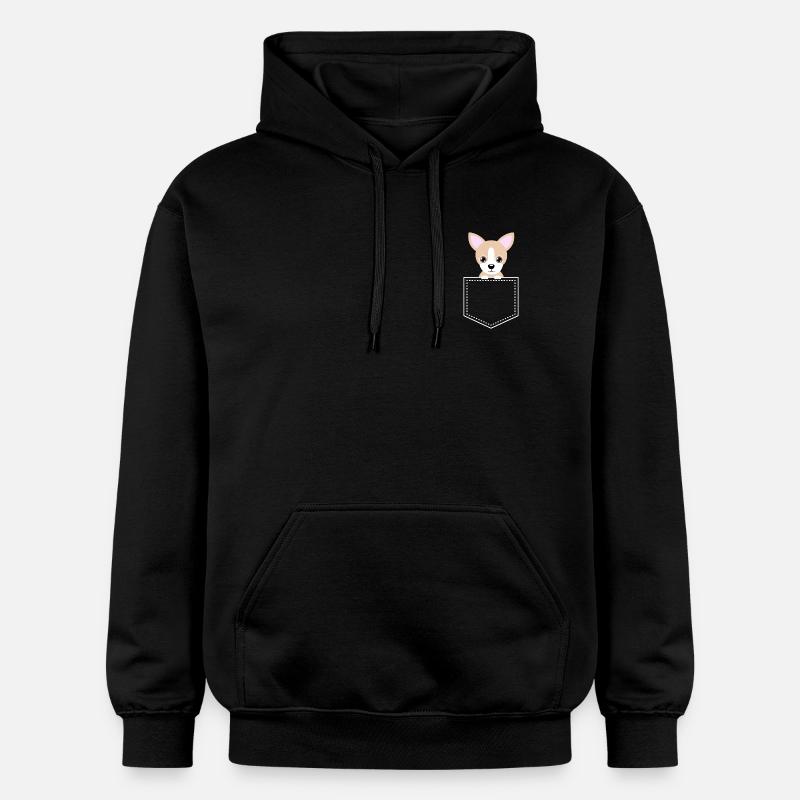 Sac de vue de Chihuahua - Sweat à capuche Softstyle® Gildan Unisexe - noir