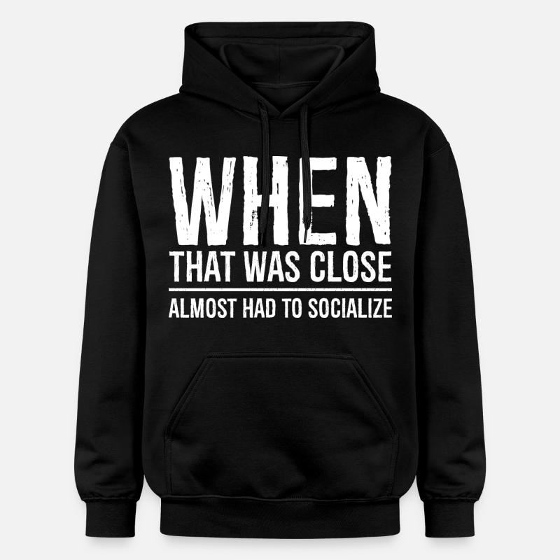 quand c’était proche - Sweat à capuche Softstyle® Gildan Unisexe - noir