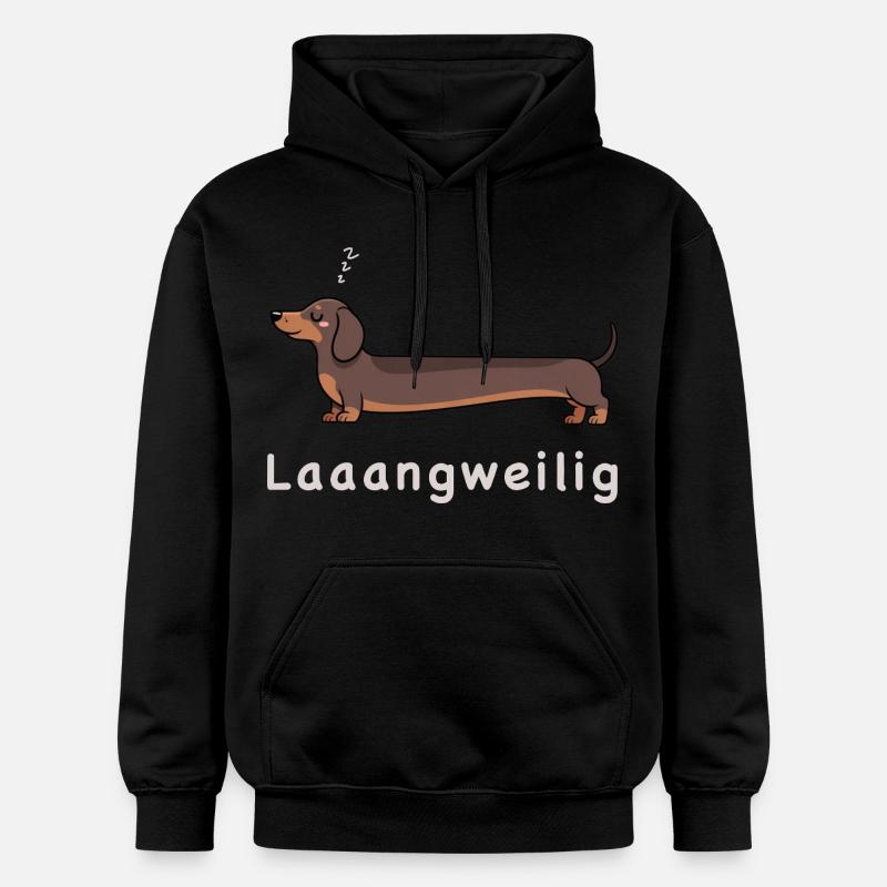 Humour de chien teckel looong - Sweat à capuche Softstyle® Gildan Unisexe - noir