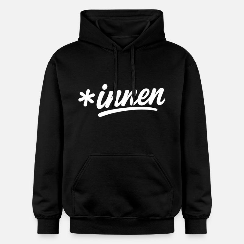Inklusionsstern *innen Script - Gildan Unisex Softstyle® Midweight Hoodie - Schwarz