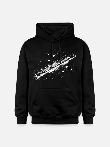 Flute Street Art - Gildan Unisex Softstyle® Midweight Hoodie - black