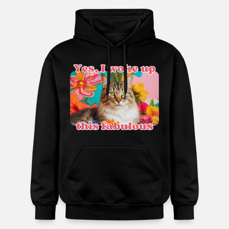 Chat fabuleux - Sweat à capuche Softstyle® Gildan Unisexe - noir