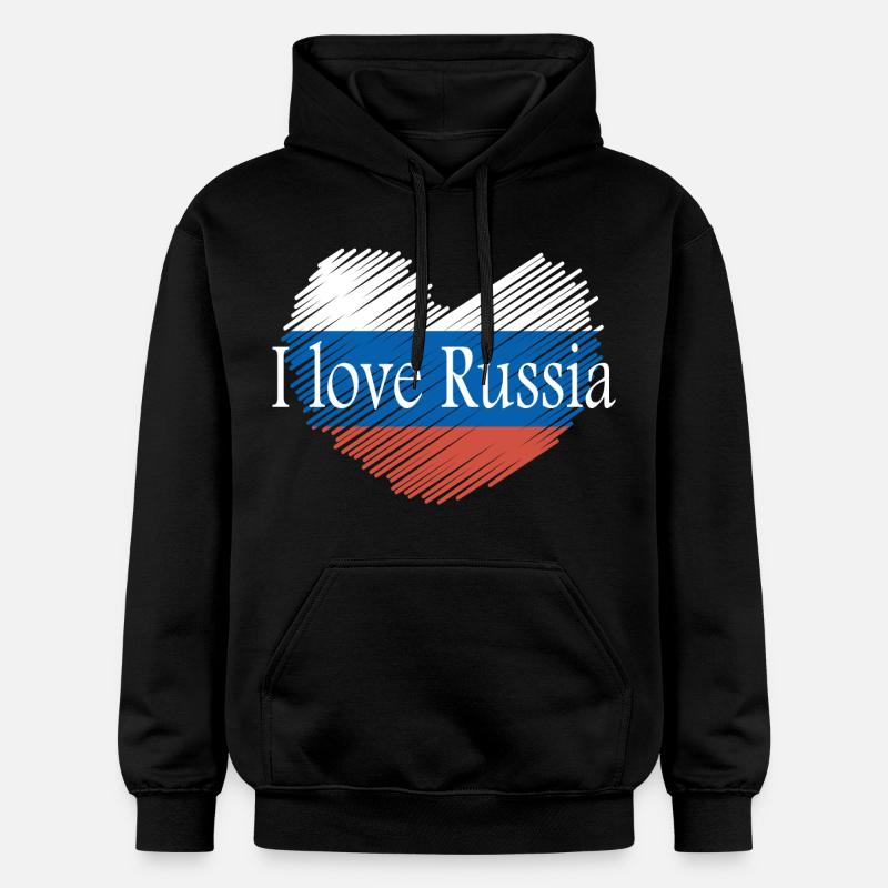 J'aime la russie - Sweat à capuche Softstyle® Gildan Unisexe - noir