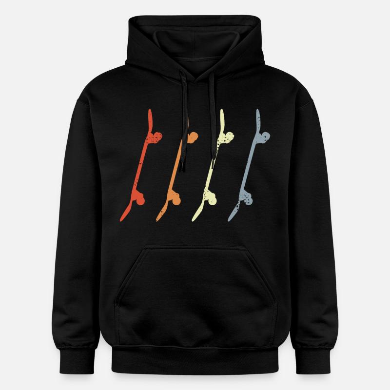 Skateboards Look Rétro - Sweat à capuche Softstyle® Gildan Unisexe - noir