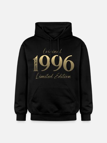 30th Birthday Original January 1996 - Gildan Unisex Softstyle® Midweight Hoodie - black