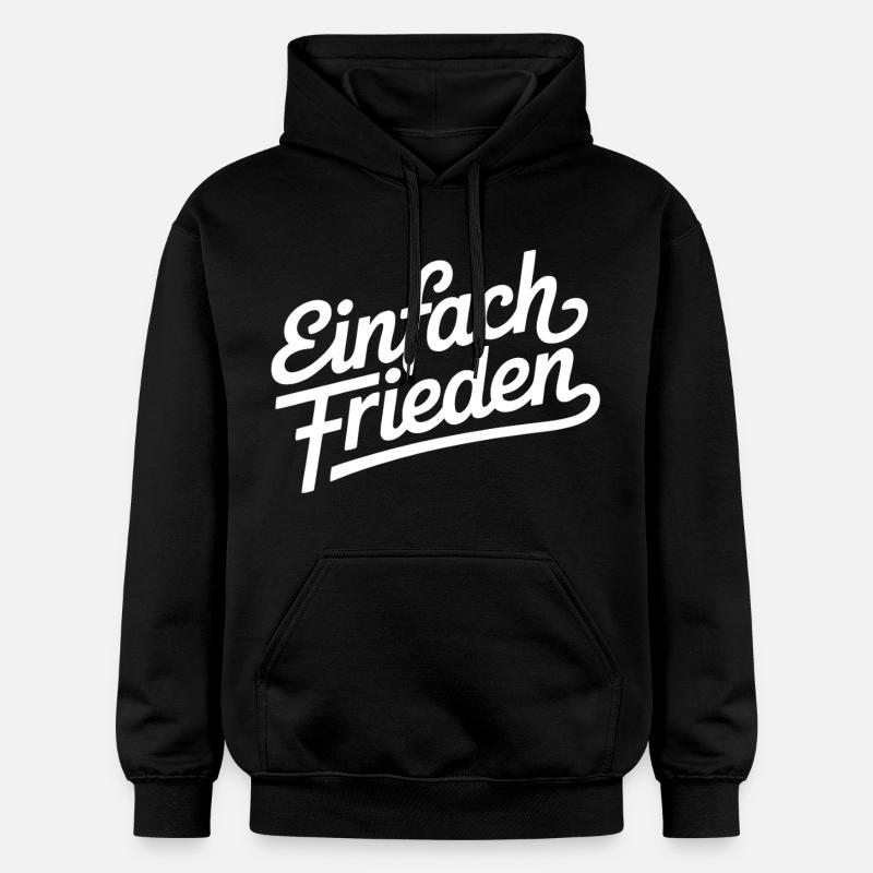 Simplement la paix – la paix, l’humanité - Sweat à capuche Softstyle® Gildan Unisexe - noir