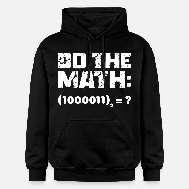 Do The Math Binary System - Gildan Unisex Softstyle® Midweight Hoodie - black