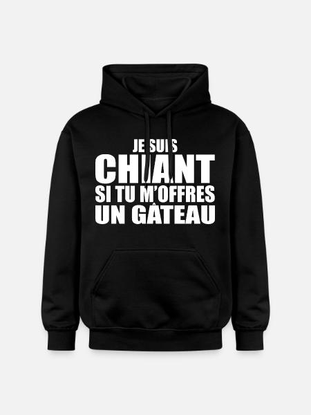 Man Who Adores: Cake. Funny Design Humor - Gildan Unisex Softstyle® Midweight Hoodie - black