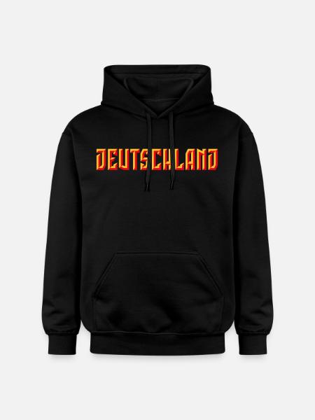 Deutschland Lettering (Relief / 3D / 2C) - Gildan Unisex Softstyle® Midweight Hoodie - black